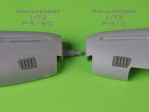 Дополнения из смолы 1/72 P-51 Mustang — крышка воздушного фильтра карбюратора(RAF ver.A)(Arma Hobby)