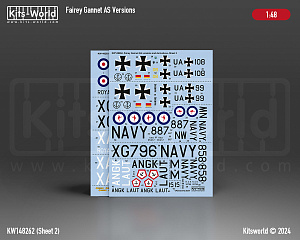 Декаль 1/48 Fairey Gannet AS.1/AS.4/AS.6/T.5/COD.4 (Kits-World)