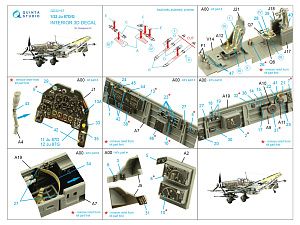 3D Декаль интерьера кабины Ju 87D/G (Hasegawa)