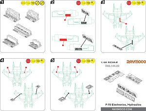 Дополнения из смолы 1/48 Collection of 5 sets for F-15 I (GWH) (Raymoco)
