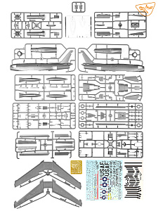 Сборная модель 1/48 F-86A in Korea early variants (3x camo) (Clear Prop)