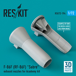 Дополнения из смолы 1/72 North-American F-86F (RF-86F) Sabre exhaust nozzles (ResKit)