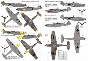 Декаль 1/32 Messerschmitt Bf-109E-4 (5) Black (Techmod)