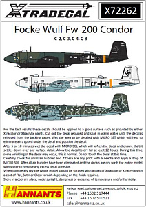 Декаль 1/72 Focke-Wulf Fw-200 Condor (9) (Xtradecal)