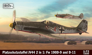 Сборная модель 1/72 Platzschutzstaffel JV44 (Focke-Wulf Fw-190D-9 and Fw-190D-11) 2 in 1(IBG Models)