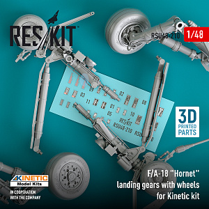 Дополнения из смолы 1/48 McDonnell-Douglas F/A-18A/F/AB/F/C/F/D Hornet landing gears with wheels