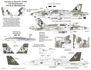 Декаль 1/72 McDonnell-Douglas F/A-18C / F/A-18D Hornets (2) (Microscale)