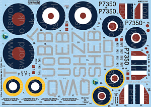 Декаль 1/32 Supermarine Spitfire Mk.IIa BBMF Part One  (Kits-World)