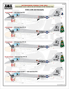 Декаль 1/32 INTRUDERS FROM THE SEA USN/USMC Grumman A-6A, A-6B, & KA-6D (AOA Decals)