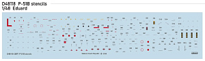 Декаль 1/48 P-51B stencils (EDU)