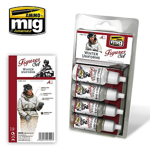 Набор акриловых красок Winter Uniforms Figures Set (Ammo Mig) (4x17ml)