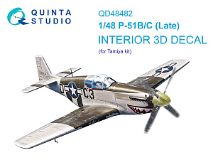 3D Декаль интерьера кабины P-51B/C (поздний) (Tamiya)