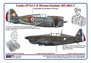Декаль 1/72 Curtiss H75A-1 Hawk & Morane-Saulnier MS-406C.I (AML)