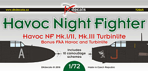 Декаль 1/72 Douglas Boston/Havoc Night Fighters (DK Decals)