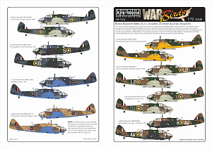 Декаль 1/72 Bristol Beaufort Mk.I in RAF Service (Kits-World)