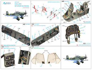 3D Декаль интерьера кабины Ju 87G (Border Model)