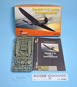 Сборная модель 1/72 Republic P-43 Lancer Reconnaissance (Dora Wings)