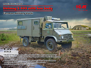 Сборная модель 1/35 Unimog S 404 with box body (ICM)