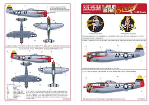 Декаль 1/48 Republic P-47D Thunderbolt 368th FG 395th Fighter Squadron (Kits-World)