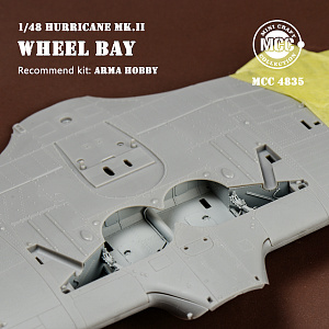 Дополнения из смолы 1/48 Ниши шасси Hawker Hurricane Mk.II Wheel (Arma Hobby) (MCC)