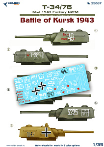 Декаль 1/35 Т-34/76 1943 UZTM Battle of Kursk1943 (Colibri Decals)