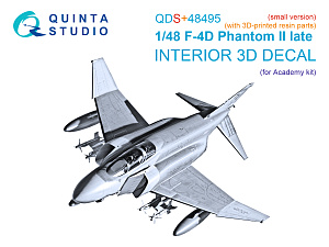 3D Декаль интерьера для F-4D late Phantom II (Academy) (малая версия) (с 3D-печатными деталями)