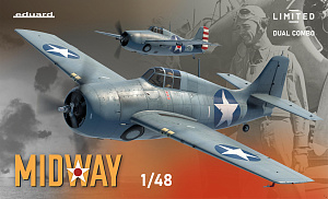 Сборная модель 1/48 MIDWAY DUAL COMBO F4F-3 and F4F-4 Wildcat (Eduard kits)