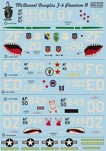 Декаль 1/48 McDonnell F-4 Phantom II in Vietnam war (6) (Print Scale)