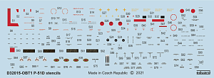 Декаль 1/32 P-51D stencils (REV/TAM)