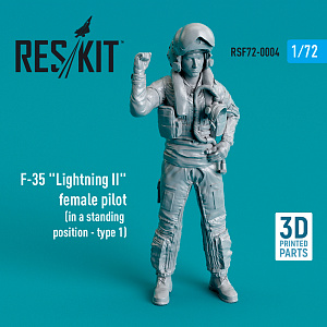 Дополнения из смолы 1/72 Lockheed-Martin F-35A Lightning II female pilot (type 1) (ResKit)