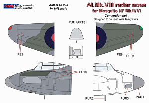 Дополнения из смолы 1/48 Radar Nose for Tamiya Mosquito F Mk.II and Mk.V (Tamiya)