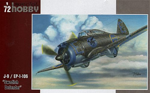 Сборная модель 1/72 J-9 / EP-1-106 'Swedish Defender' (Special Hobby)