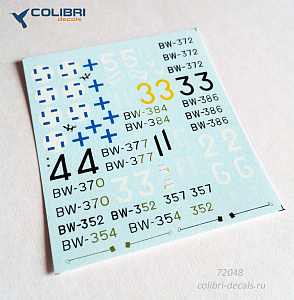 Декаль 1/72 BW-239 Finnish aces (Colibri Decals)