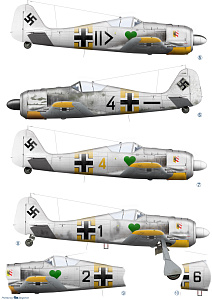 Декаль 1/48 Fw-190 A4 Jg 54 (Colibri Decals)