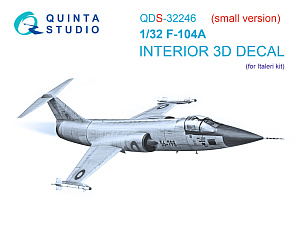 3D Декаль интерьера кабины F-104A (Italeri) (малая версия)