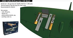 Дополнения из смолы 1/48 Пулемётные отсеки  Supermarine Spitfire Mk.Vb  (для модели Eduard)