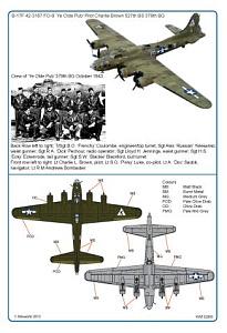 Декаль 1/32 Boeing B-17F Flying Fortress 42-3167 FO-S 'K' 'Ye Olde Pub' (Kits-World)