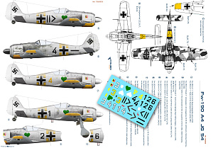 Декаль 1/72 Fw-190 A4 Jg 54 (Colibri Decals)