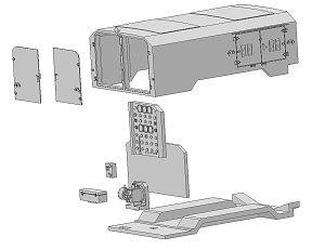 Конверсионный набор 1/72 УГЗС (унифицированная газозарядная станция) для ЗиЛ-131 от AVD