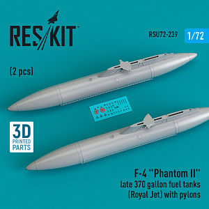 Дополнения из смолы 1/72 McDonnell F-4 Phantom II late 370 gallon fuel tanks (Royal Jet) (ResKit)