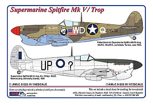 Декаль 1/72 Supermarine Spitfire Mk.V / Trop - 2 decal version (AML)