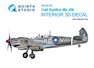 3D Декаль интерьера кабины Spitfire Mk.VIII (Eduard)