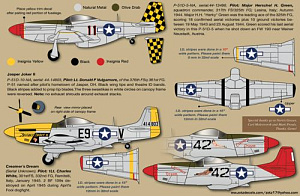 Декаль 1/32 North-American P-51D Mustangs (3) (Zotz)