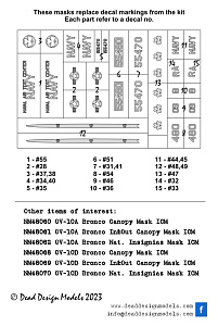 North-American/Rockwell OV-10D Bronco US NAVY national insignia and markings (ICM kits)