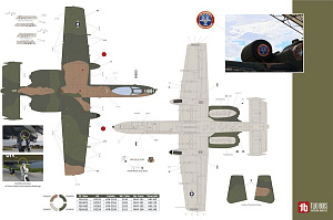 Декаль 1/32 1/72 Fairchild A-10C Heritage Hawgs TB72110 combined with TB32071 (Two Bobs)