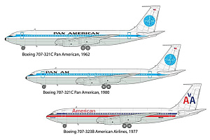 Сборная модель 1/144 Boeing 707-321 Pan American (Roden)