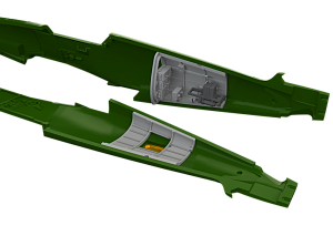 Дополнения из смолы 1/72 Радио отсек Messerschmitt Bf-109F (для модели Eduard) 