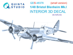 3D Декаль интерьера кабины Bristol Blenheim Mk.I (Airfix) (Малая версия)