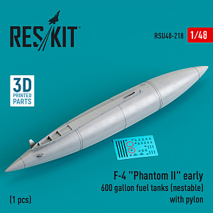 Дополнения из смолы 1/48 McDonnell F-4 Phantom II early 600 gallon fuel tanks (nestable) (ResKit)