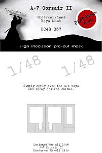 LTV A-7D/A-7E Corsair II undercarriage wheel bay paint mask (designed to be used with Hasegawa kits)